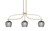 Toltec Lighting - 3936-NAB-4602 - Three Light Island Pendant - Cavella - New Age Brass