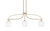 Toltec Lighting - 3936-NAB-4811 - Three Light Island Pendant - Cavella - New Age Brass