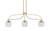Toltec Lighting - 3936-NAB-4812 - Three Light Island Pendant - Cavella - New Age Brass