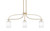 Toltec Lighting - 3936-NAB-531 - Three Light Island Pendant - Cavella - New Age Brass