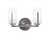 Toltec Lighting - 4512-GP-541 - Two Light Bath Bar - Atlas - Graphite