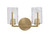 Toltec Lighting - 4512-NAB-3002 - Two Light Bath Bar - Atlas - New Age Brass