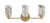 Toltec Lighting - 4513-NAB-549 - Three Light Bath Bar - Atlas - New Age Brass