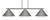 Toltec Lighting - 4523-GP-420 - Three Light Bar - Atlas - Graphite