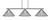 Toltec Lighting - 4523-GP-918 - Three Light Bar - Atlas - Graphite
