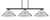 Toltec Lighting - 4523-MB-429-CH - Three Light Bar - Atlas - Matte Black