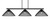 Toltec Lighting - 4523-MB-808 - Three Light Bar - Atlas - Matte Black