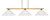 Toltec Lighting - 4523-NAB-411 - Three Light Bar - Atlas - New Age Brass