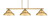 Toltec Lighting - 4523-NAB-428 - Three Light Bar - Atlas - New Age Brass