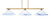 Toltec Lighting - 4523-NAB-514 - Three Light Bar - Atlas - New Age Brass