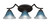Toltec Lighting - 553-DG-458 - Three Light Bath Bar - Zilo - Dark Granite