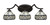 Toltec Lighting - 553-DG-9485 - Three Light Bath Bar - Zilo - Dark Granite