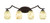 Toltec Lighting - 554-DG-406 - Four Light Bath Bar - Zilo - Dark Granite