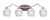 Toltec Lighting - 554-GP-4811 - Four Light Bath Bar - Zilo - Graphite