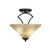 Toltec Lighting - 563-DG-700 - Two Light Semi-Flush Mount - Zilo - Dark Granite