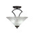 Toltec Lighting - 563-DG-701 - Two Light Semi-Flush Mount - Zilo - Dark Granite