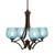 Toltec Lighting - 564-DG-4605 - Four Light Chandelier - Zilo - Dark Granite