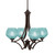 Toltec Lighting - 564-DG-4625 - Four Light Chandelier - Zilo - Dark Granite