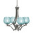 Toltec Lighting - 564-GP-4605 - Four Light Chandelier - Zilo - Graphite