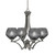 Toltec Lighting - 564-GP-4622 - Four Light Chandelier - Zilo - Graphite