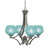 Toltec Lighting - 564-GP-4625 - Four Light Chandelier - Zilo - Graphite