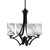 Toltec Lighting - 564-MB-3009 - Four Light Chandelier - Zilo - Matte Black