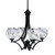 Toltec Lighting - 564-MB-4109 - Four Light Chandelier - Zilo - Matte Black