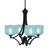 Toltec Lighting - 564-MB-4615 - Four Light Chandelier - Zilo - Dark Granite