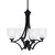 Toltec Lighting - 564-MB-500 - Four Light Chandelier - Zilo - Matte Black