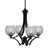 Toltec Lighting - 564-MB-5110 - Four Light Chandelier - Zilo - Matte Black