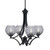 Toltec Lighting - 564-MB-5112 - Four Light Chandelier - Zilo - Matte Black
