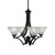 Toltec Lighting - 564-MB-7195 - Four Light Chandelier - Zilo - Matte Black