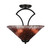 Toltec Lighting - 565-DG-716 - Three Light Semi-Flush Mount - Zilo - Dark Granite