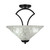 Toltec Lighting - 565-MB-411 - Three Light Semi-Flush Mount - Zilo - Matte Black