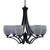 Toltec Lighting - 566-MB-4022 - Six Light Chandelier - Zilo - Matte Black