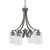 Toltec Lighting - 568-GP-300 - Four Light Chandelier - Zilo - Graphite