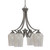 Toltec Lighting - 568-GP-4253 - Four Light Chandelier - Zilo - Graphite