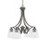 Toltec Lighting - 568-GP-461 - Four Light Chandelier - Zilo - Graphite