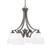 Toltec Lighting - 568-GP-4761 - Four Light Chandelier - Zilo - Graphite