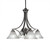 Toltec Lighting - 568-GP-751 - Four Light Chandelier - Zilo - Graphite