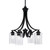 Toltec Lighting - 568-MB-3002 - Four Light Chandelier - Zilo - Matte Black