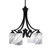 Toltec Lighting - 568-MB-3009 - Four Light Chandelier - Zilo - Matte Black