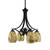 Toltec Lighting - 568-MB-4175 - Four Light Chandelier - Zilo - Matte Black