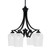 Toltec Lighting - 568-MB-4250 - Four Light Chandelier - Zilo - Matte Black