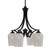 Toltec Lighting - 568-MB-4253 - Four Light Chandelier - Zilo - Matte Black