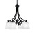 Toltec Lighting - 568-MB-460 - Four Light Chandelier - Zilo - Matte Black