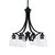 Toltec Lighting - 568-MB-461 - Four Light Chandelier - Zilo - Matte Black