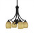 Toltec Lighting - 568-MB-625 - Four Light Chandelier - Zilo - Matte Black