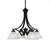 Toltec Lighting - 568-MB-7145 - Four Light Chandelier - Zilo - Matte Black