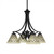 Toltec Lighting - 568-MB-7185 - Four Light Chandelier - Zilo - Matte Black